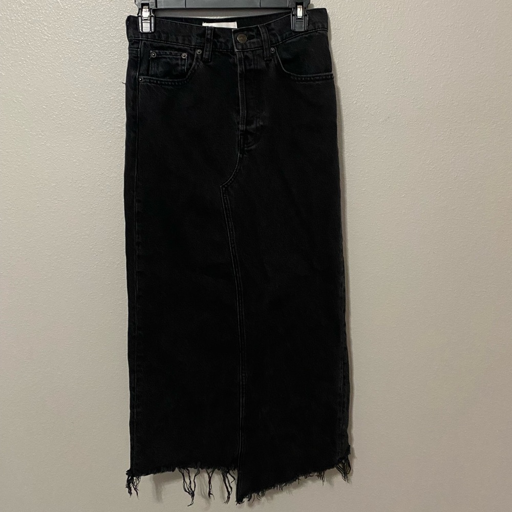 ZARA THE MIDI ASYMMETRIC SKIRT XS BUTTON FLY